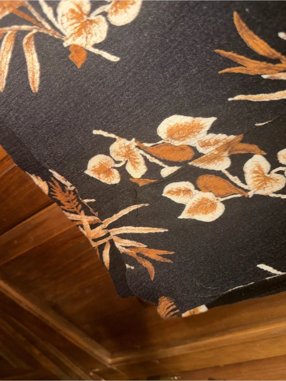Bentley Plus Vintage Black & Brown Floral Skirt